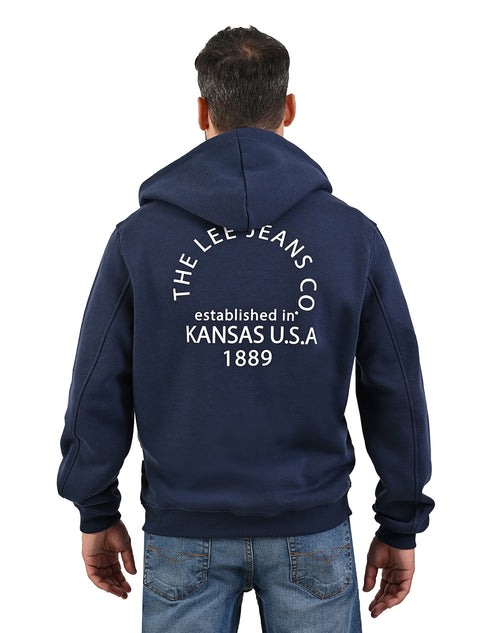 LEE sudadera hoodie estilo urbano para caballero con cierre.
